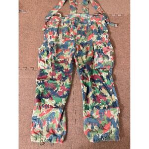 Vintage Swiss Military M70 Alpenflage Camo Pants Suspenders Cargo Trousers 54-80